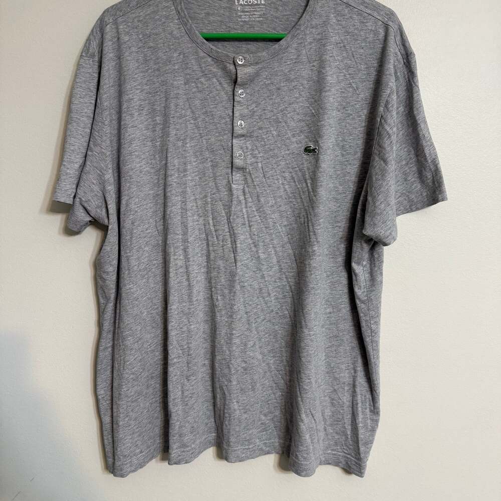 Lacoste Men's Pima Cotton Henley Tee Shirt